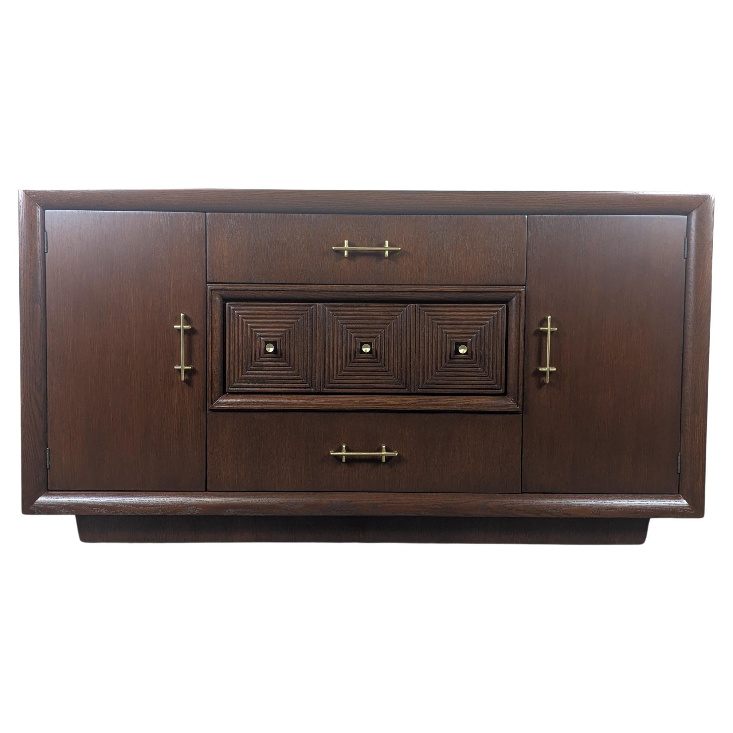 Credenza o credenza francese Art Déco in Oak attribuita a Maxime Old, anni '40 ca. in vendita