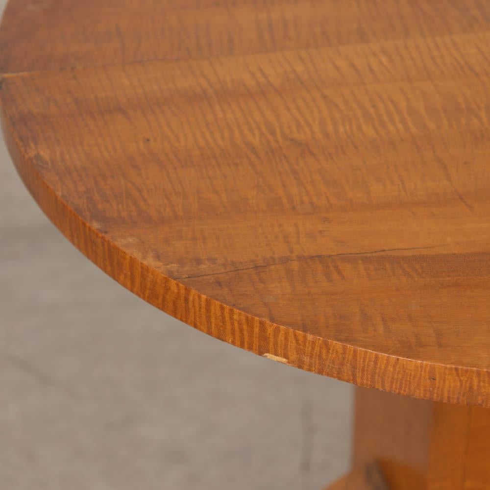 French Art Deco Oak Side Table For Sale 9