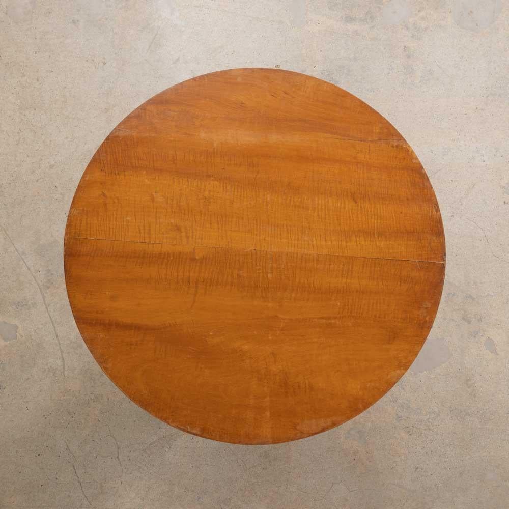 French Art Deco Oak Side Table For Sale 4