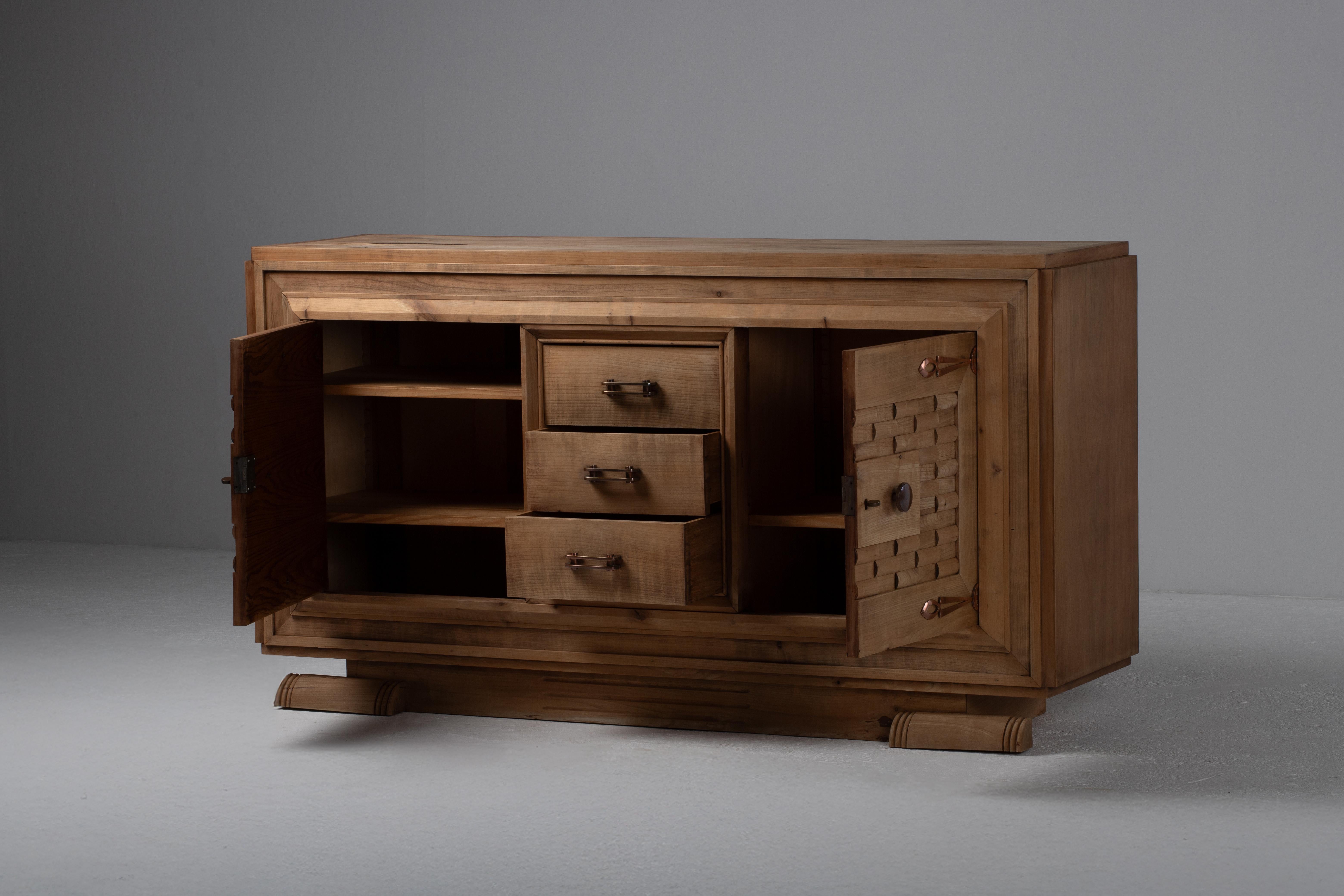 Credenza francese Art Déco in Oak, anni '40 in vendita 2