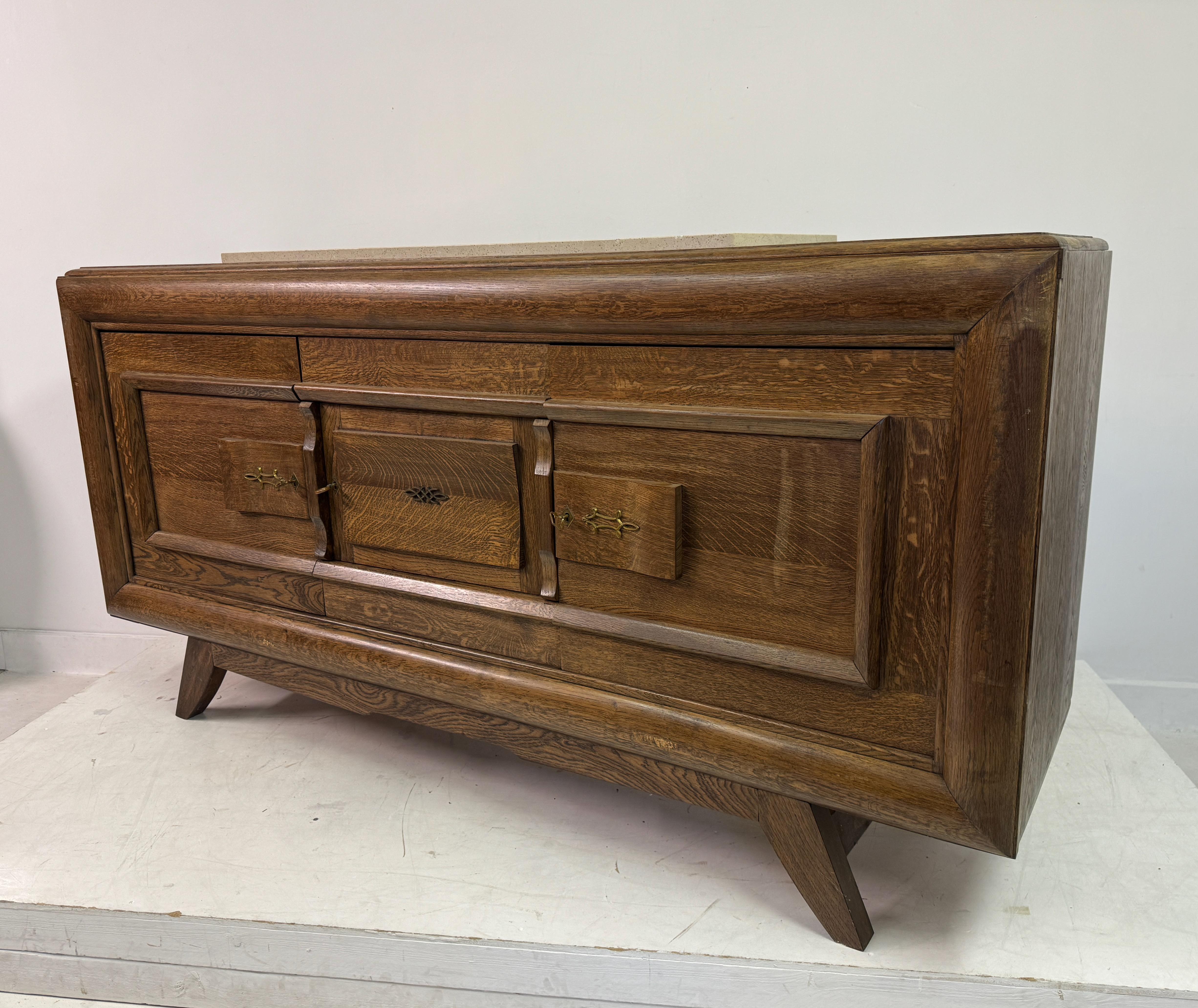 Credenza o buffet francese Art Déco in Oak del 1940 in vendita 7
