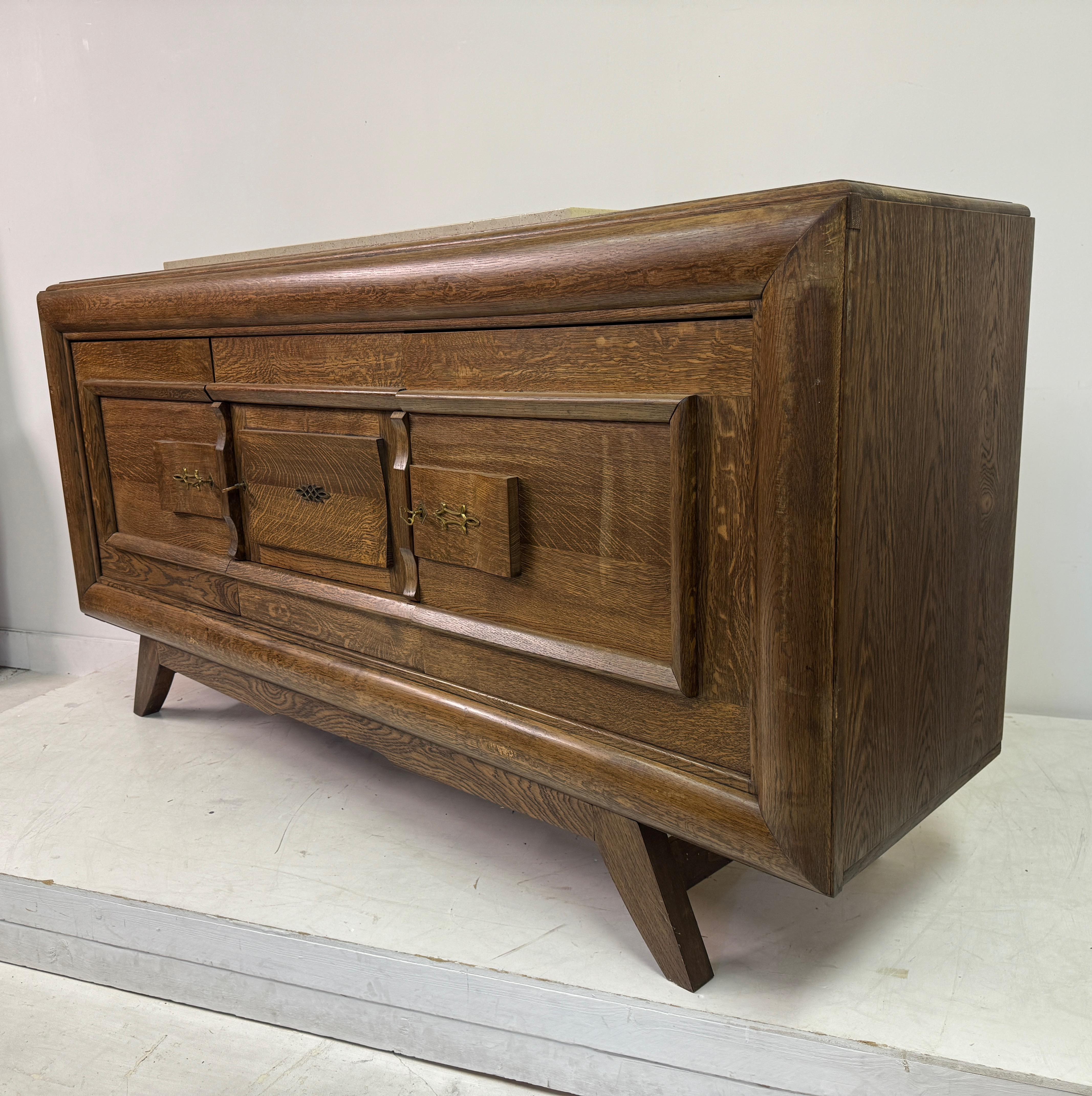 Credenza o buffet francese Art Déco in Oak del 1940 in vendita 9