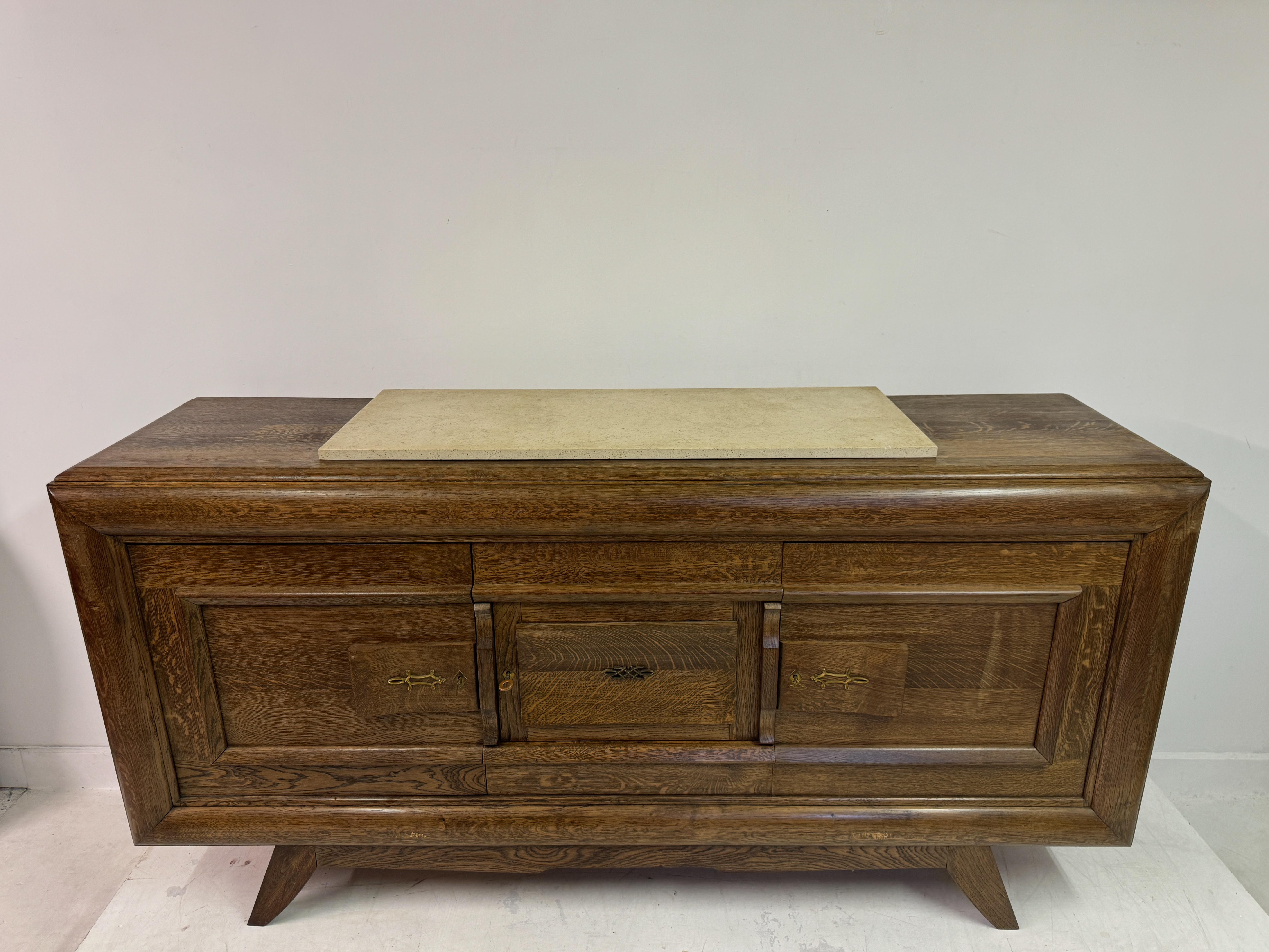 Francese Credenza o buffet francese Art Déco in Oak del 1940 in vendita