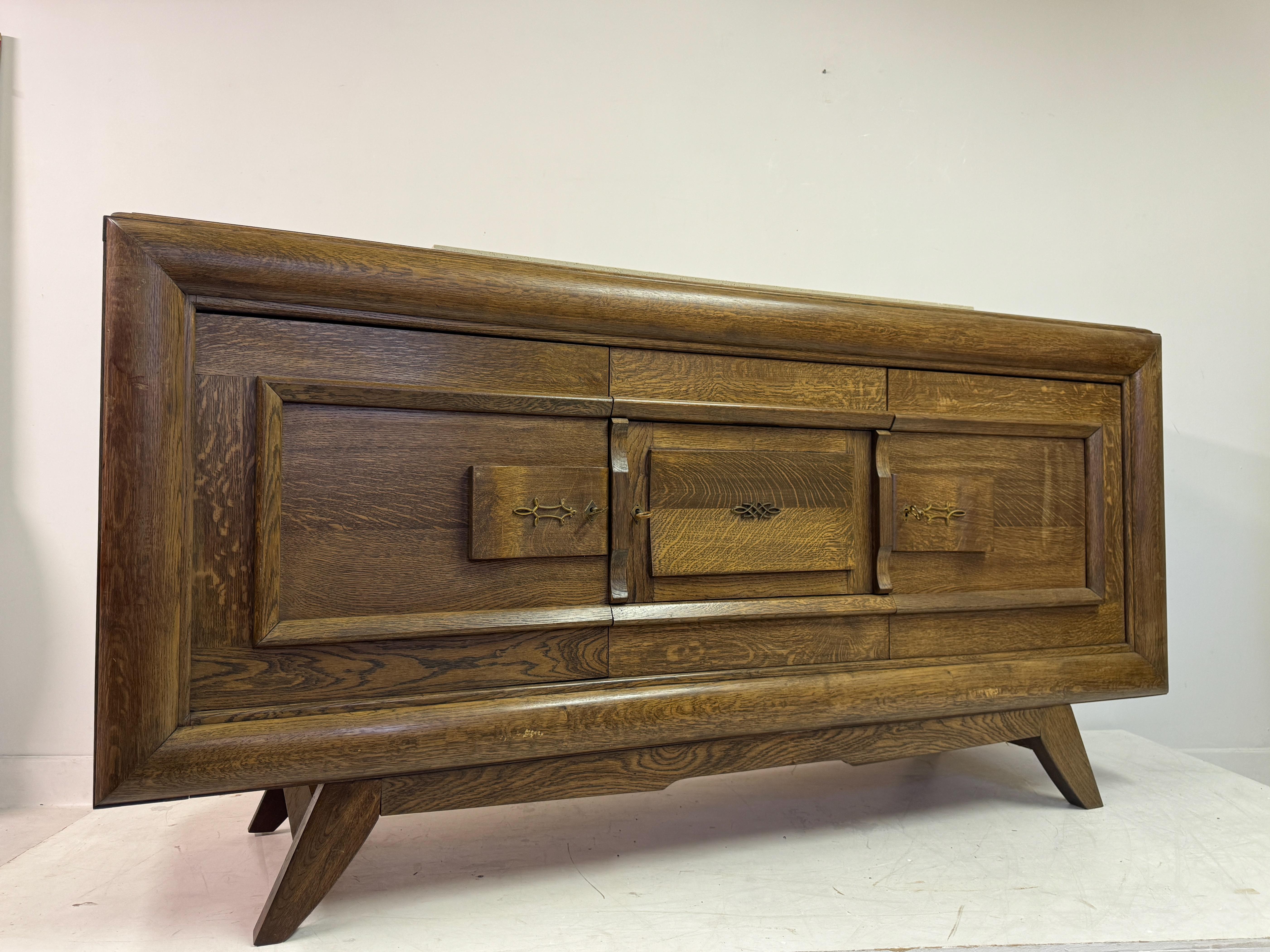 Credenza o buffet francese Art Déco in Oak del 1940 in vendita 2