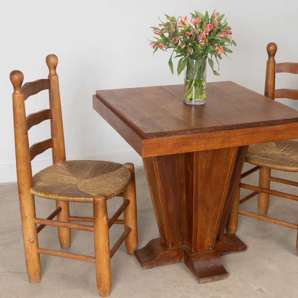 French Art Deco Oak Table In Good Condition For Sale In Los Angeles, CA