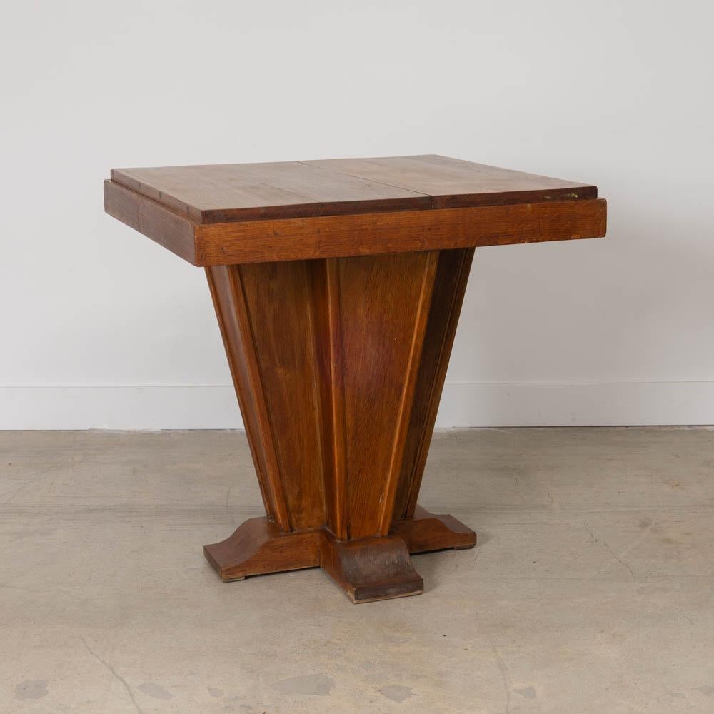 French Art Deco Oak Table For Sale 1