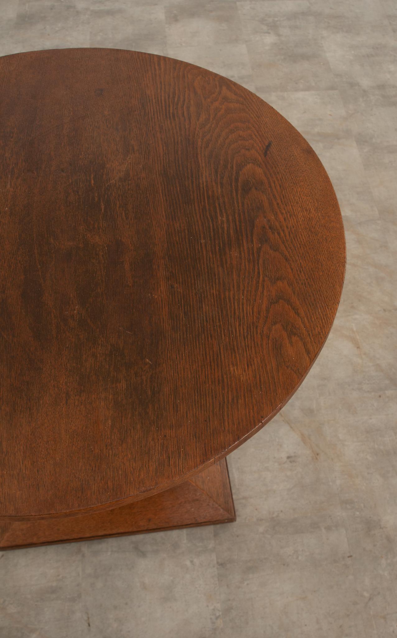 French Art Deco Oak Table For Sale at 1stDibs