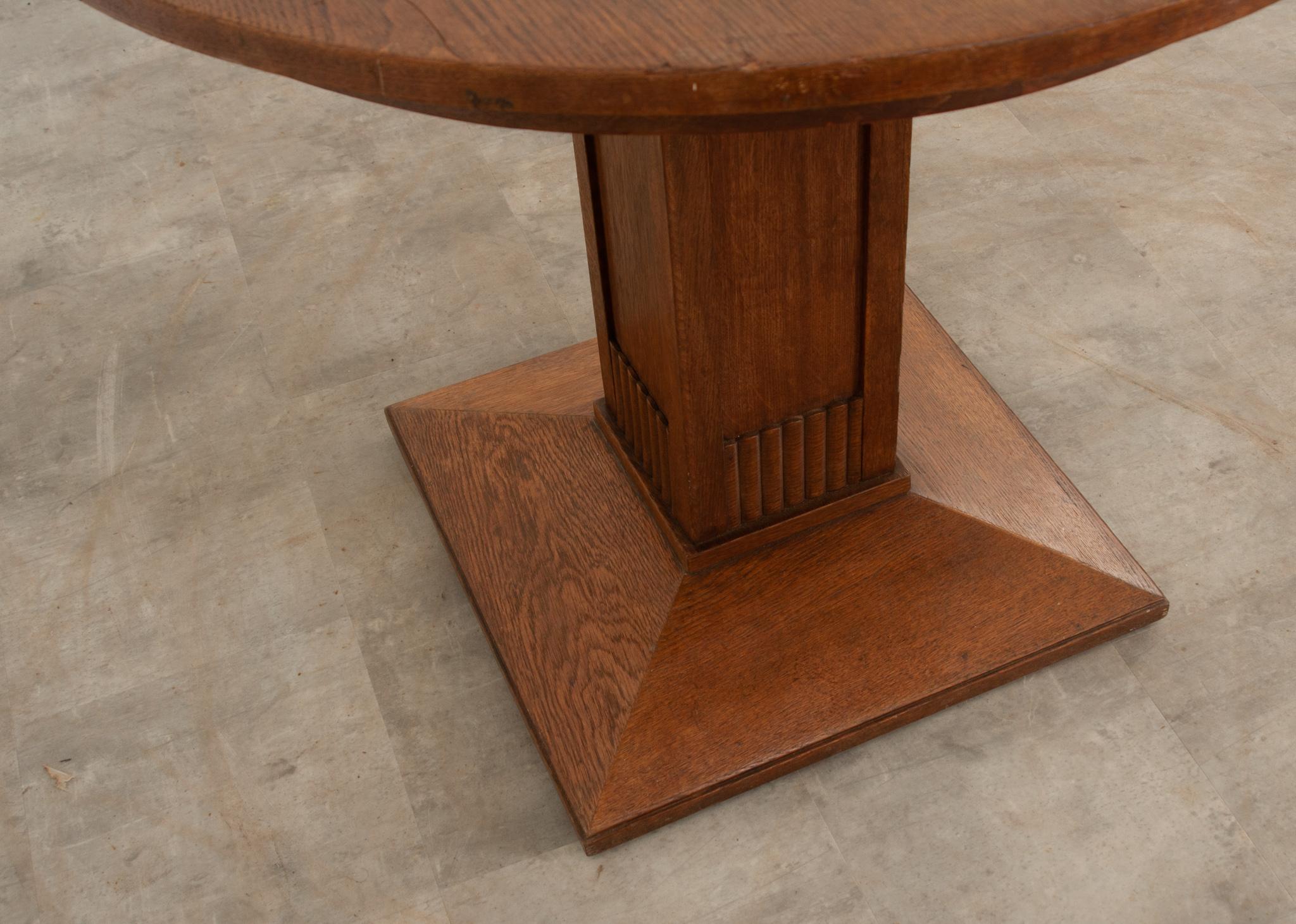 French Art Deco Oak Table For Sale at 1stDibs