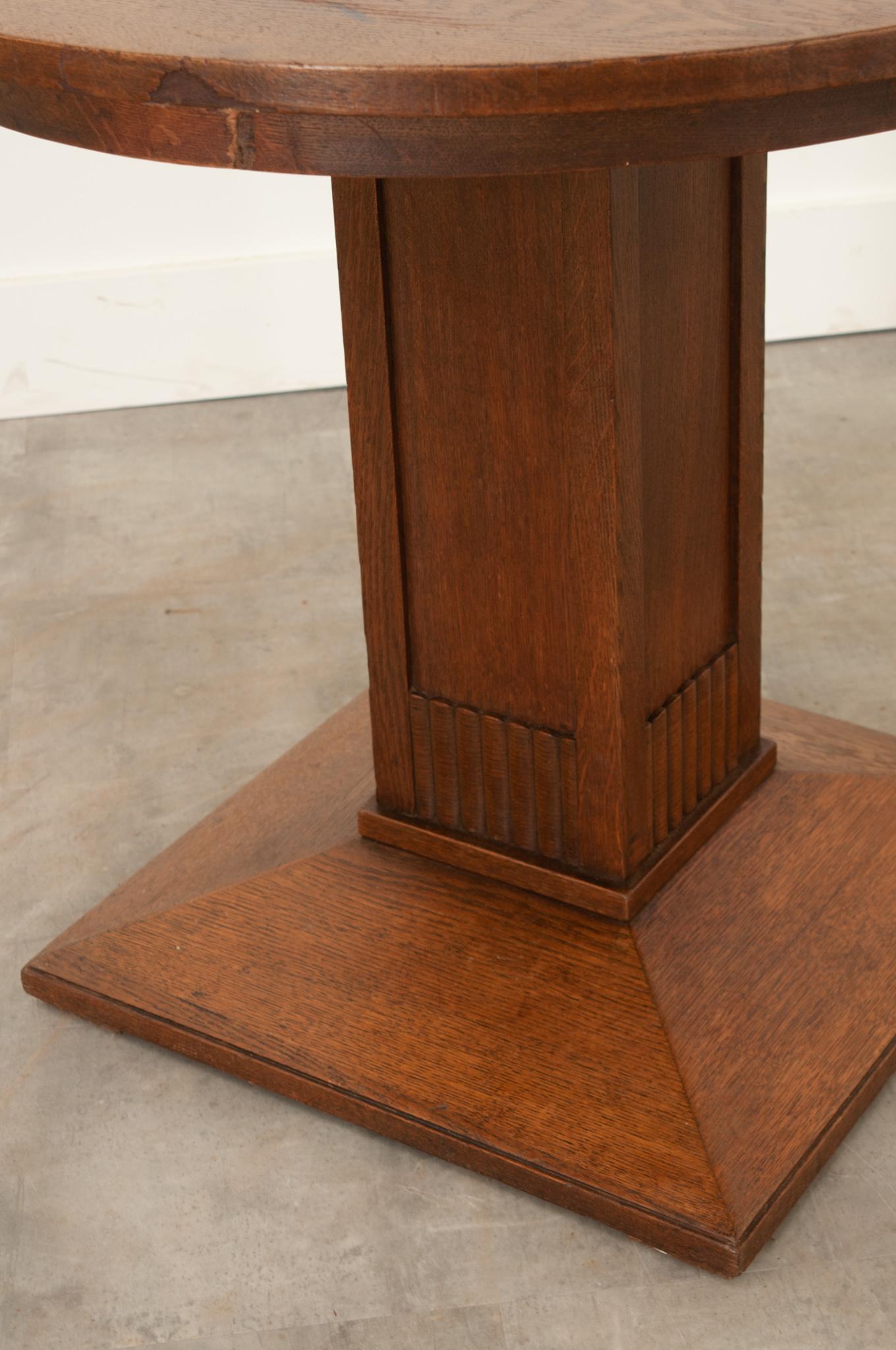 French Art Deco Oak Table For Sale at 1stDibs