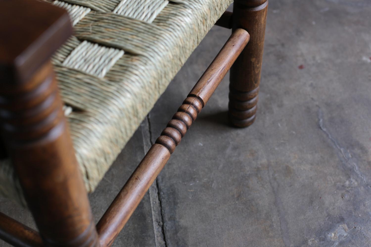 French Art Deco Oakwood Armchair by Charles Dudouyt For Sale 7