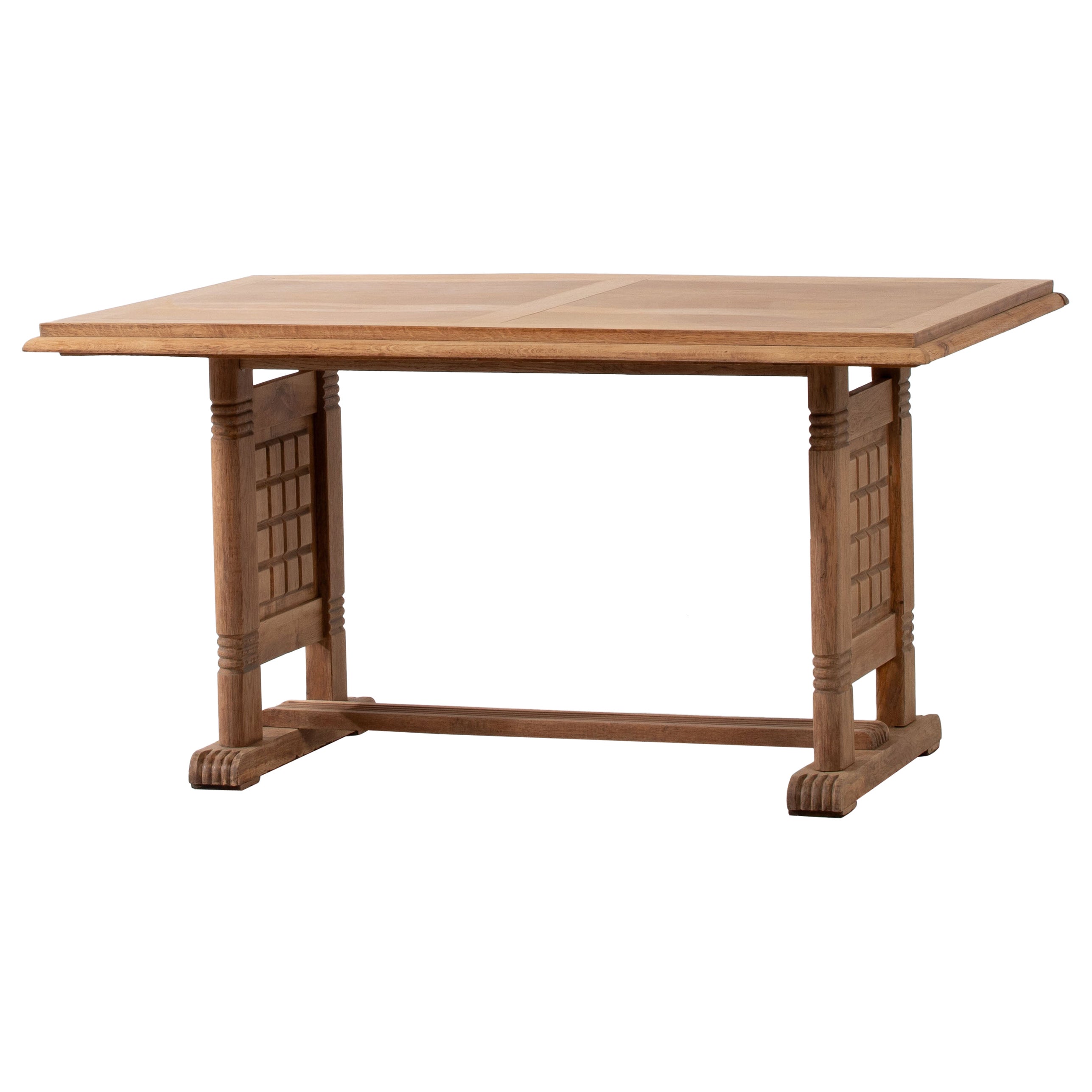 French Art Deco Occasionnal Table Oak, 1940s
