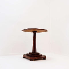 French Art Deco octagonal Pedestal table / Gueridon - 1930s