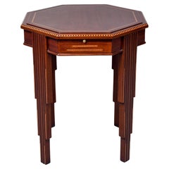 French Art Deco Octagonal Side Table