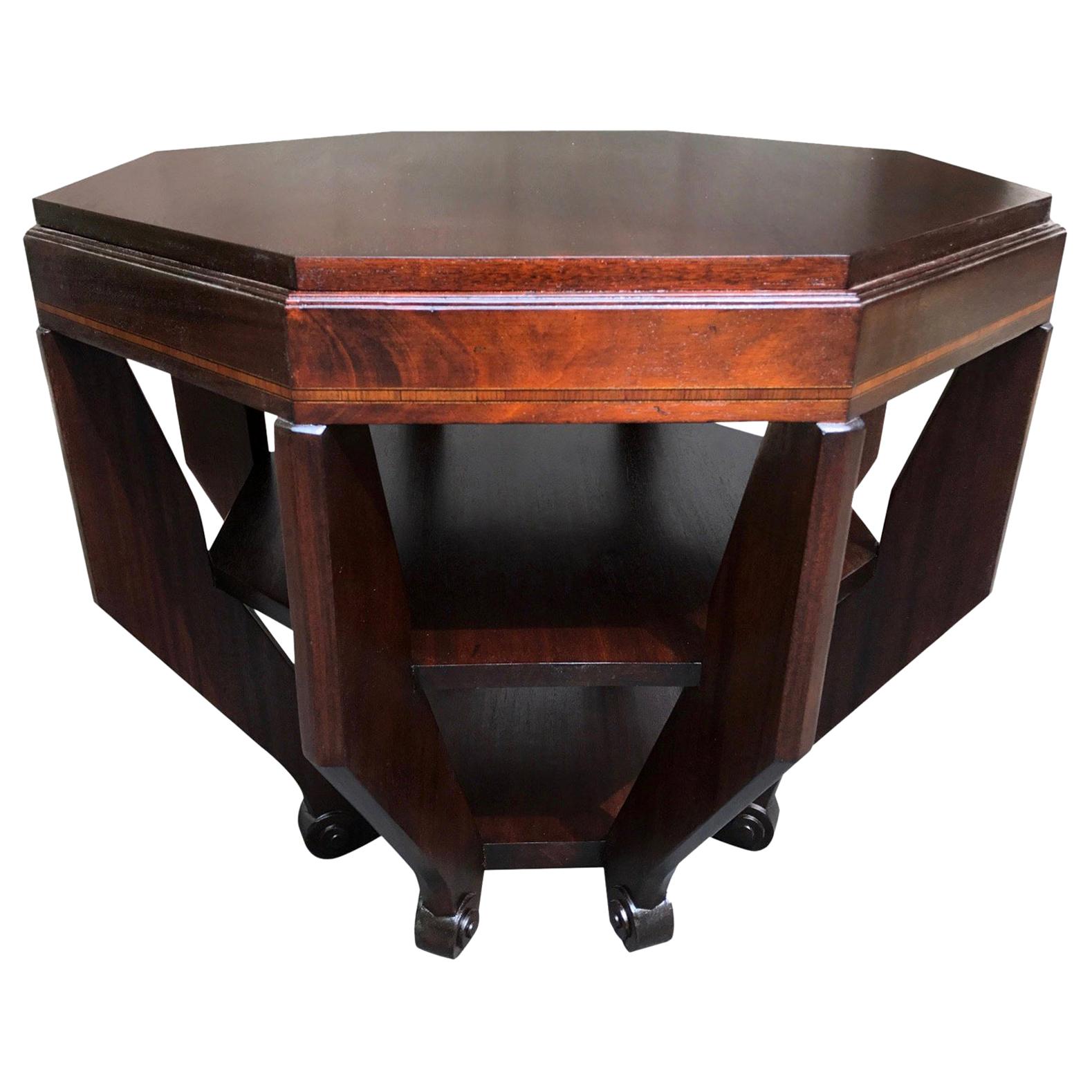 French Art Deco Octagonal Table