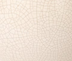 Lámpara Art Déco francesa de color blanco roto con efecto craquelado, Francia, hacia 1930