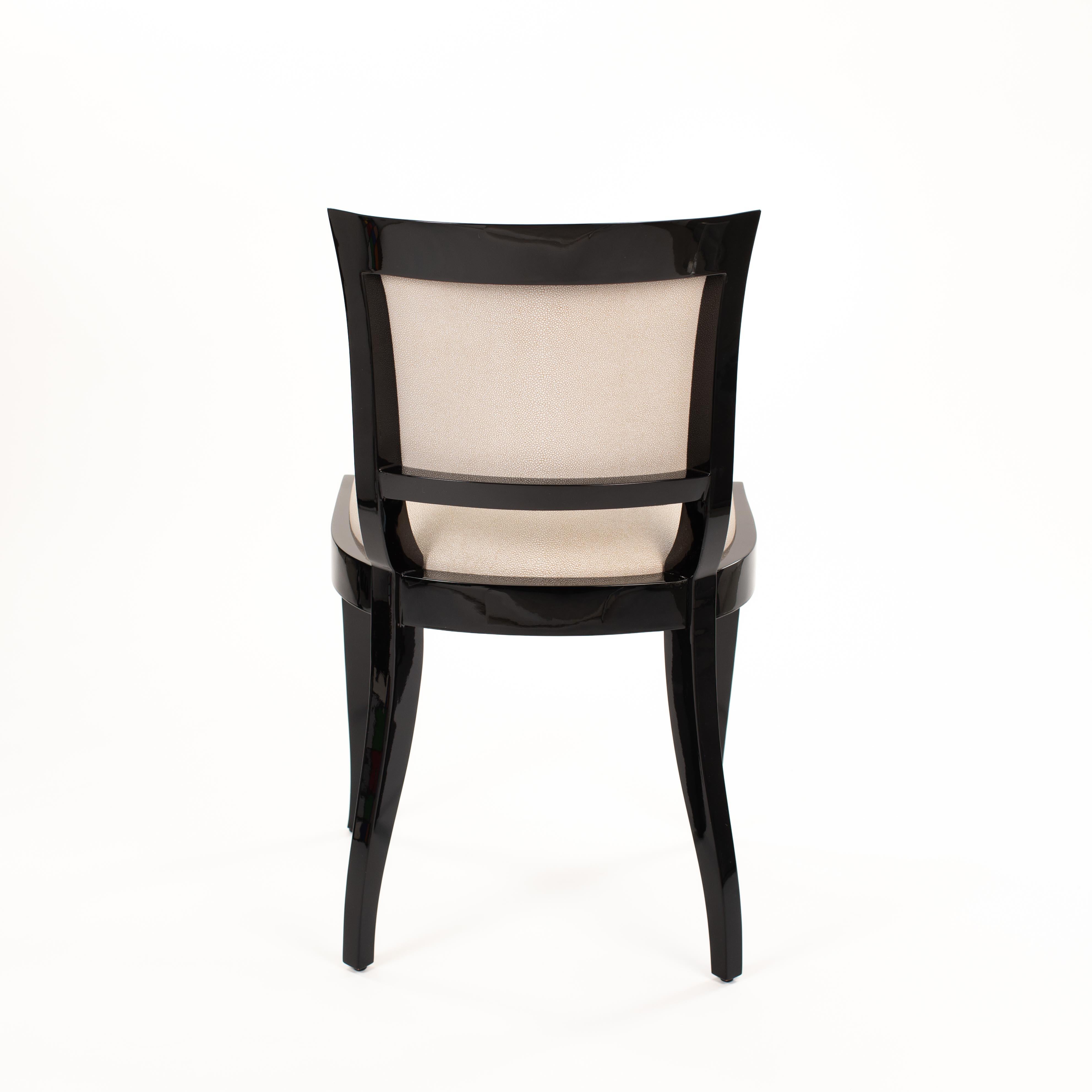 Début du 20ème siècle Chaise de bureau Art Déco Noir Laqué Raydesign cuir 1920s en vente