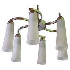 French Art Deco Opal Lamp