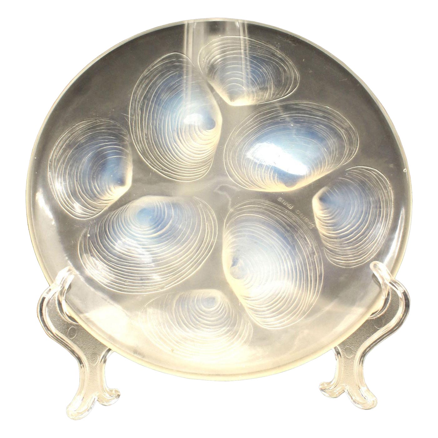 French Art Deco Opalescent Clam Shell Plate