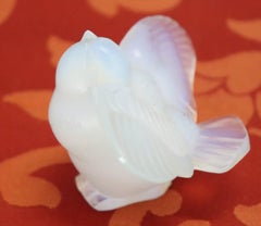 French Art Deco Opalescent Glass Bird by Ernest Marius Sabino