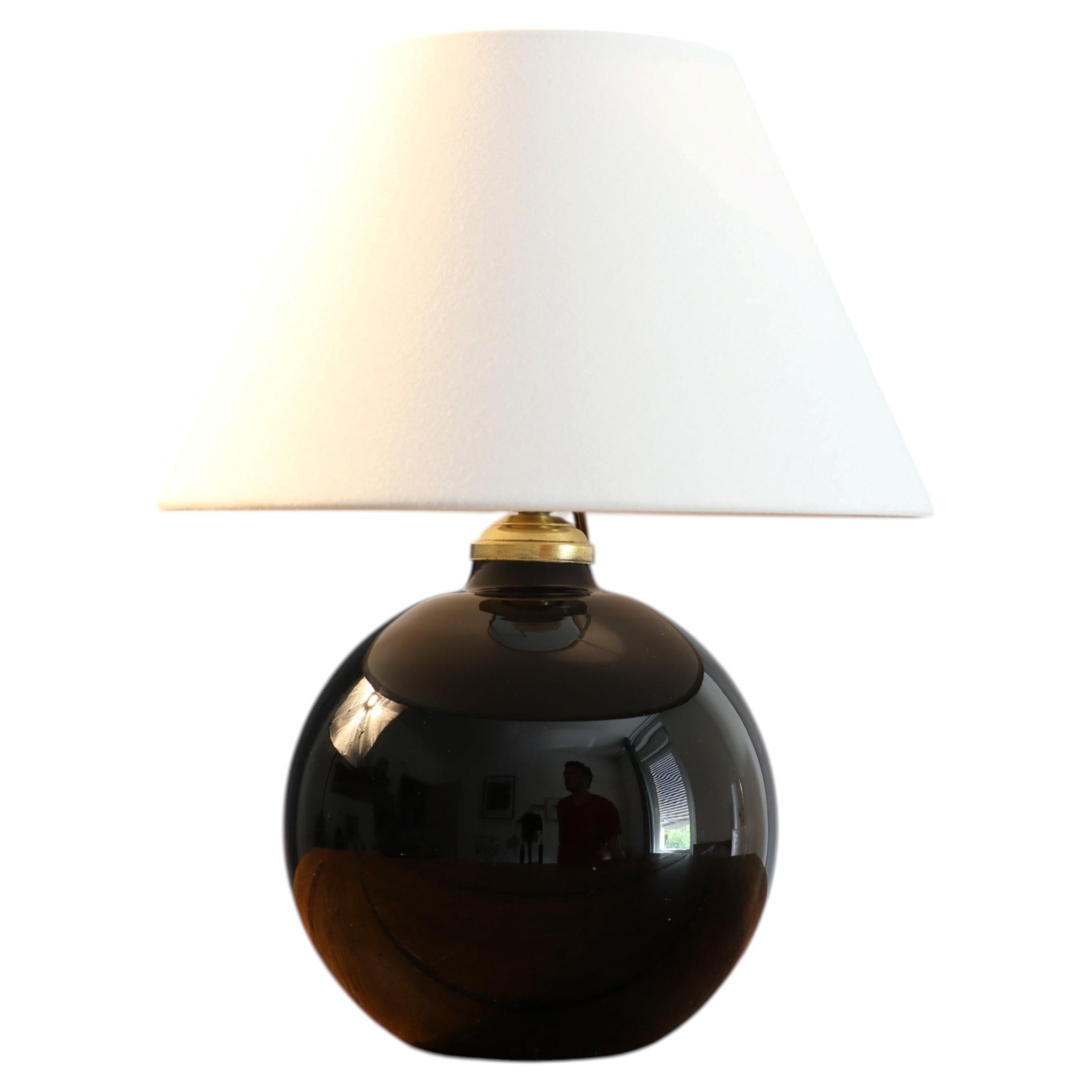 French Art Deco Opaline Table Lamp - Jacques Adnet, France 1940 For Sale