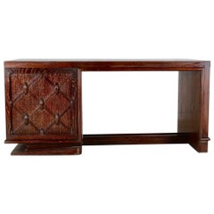 French Art Deco or Moderne Cerused Desk Attributed to Charles Dudouyt