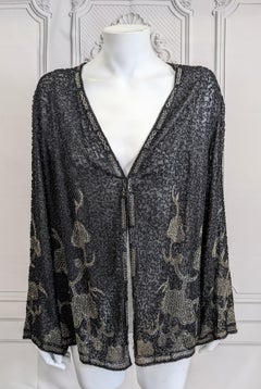French Art Deco Orientalist Beaded Evening Jacket