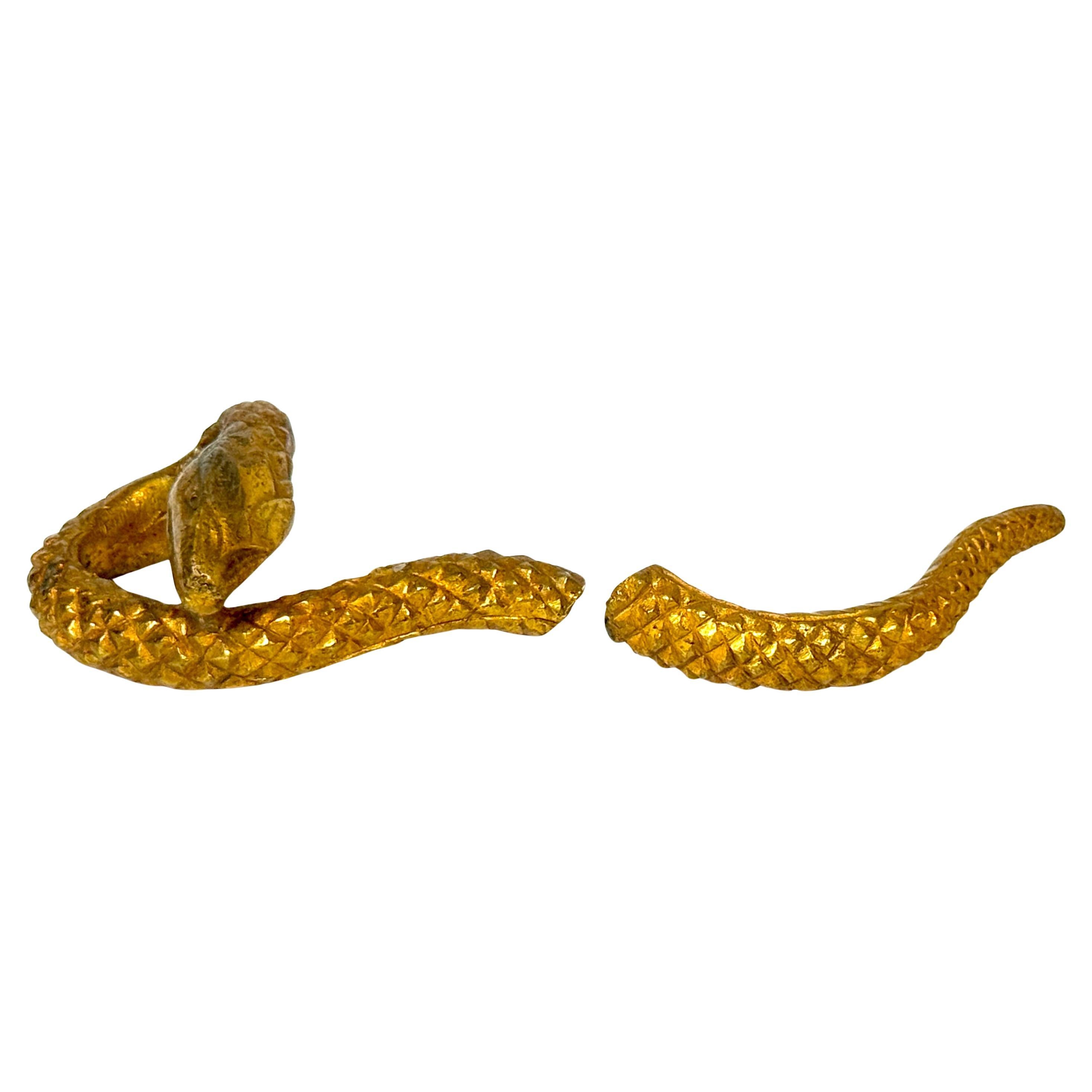 Asa de Serpiente Art Decó Francesa de Ormolu, estampada LT / 2, circa 1925-1935 en venta
