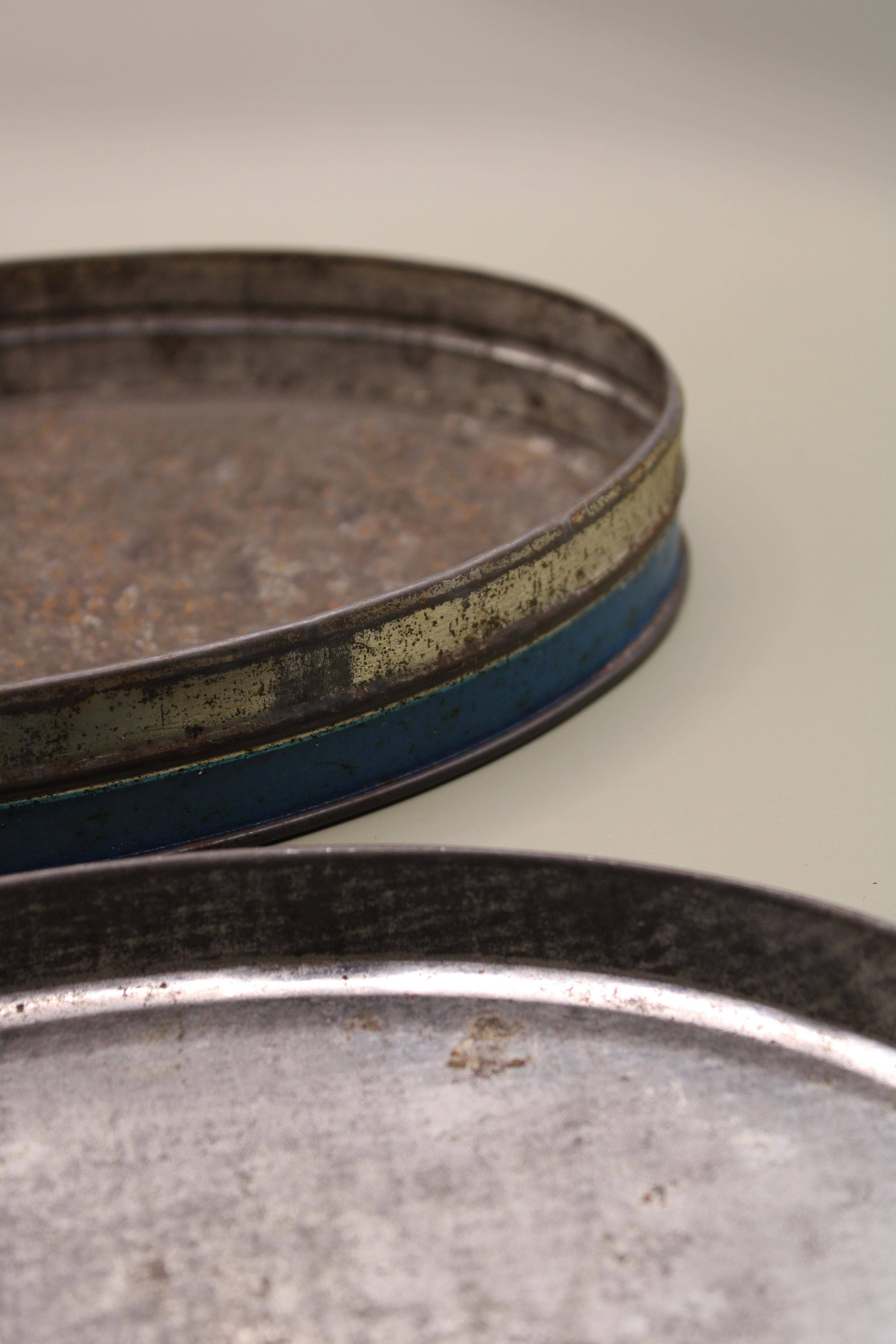 French Art Deco Oval Advertising Box Chocolate Tin 1930's France For Sale 3