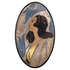 French Art Deco Oval Advertising Box Chocolate Tin 1930's France