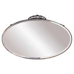 French Art Deco Oval Mirror