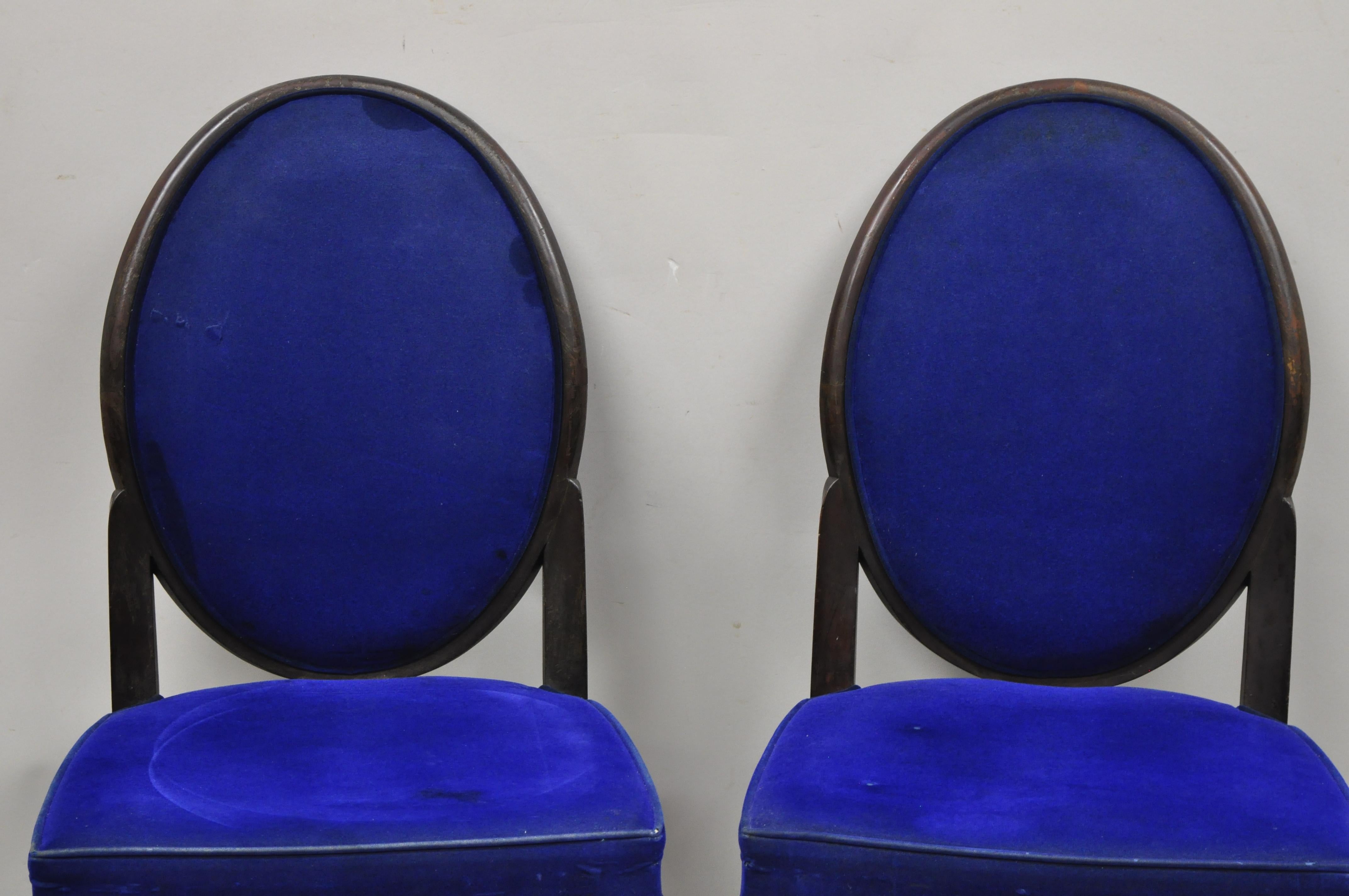 french blue chairs