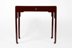 French Art Deco Oxblood Lacquer Atelier Martine Lamp Table