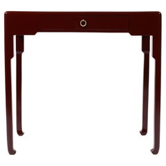 French Art Deco Oxblood Lacquer Atelier Martine Lamp Table