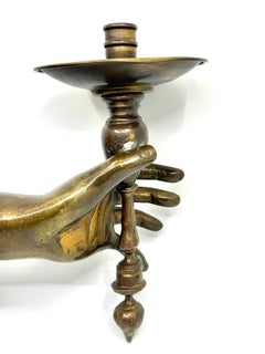 Französischer Art Deco Handleuchter aus lackiertem Messing