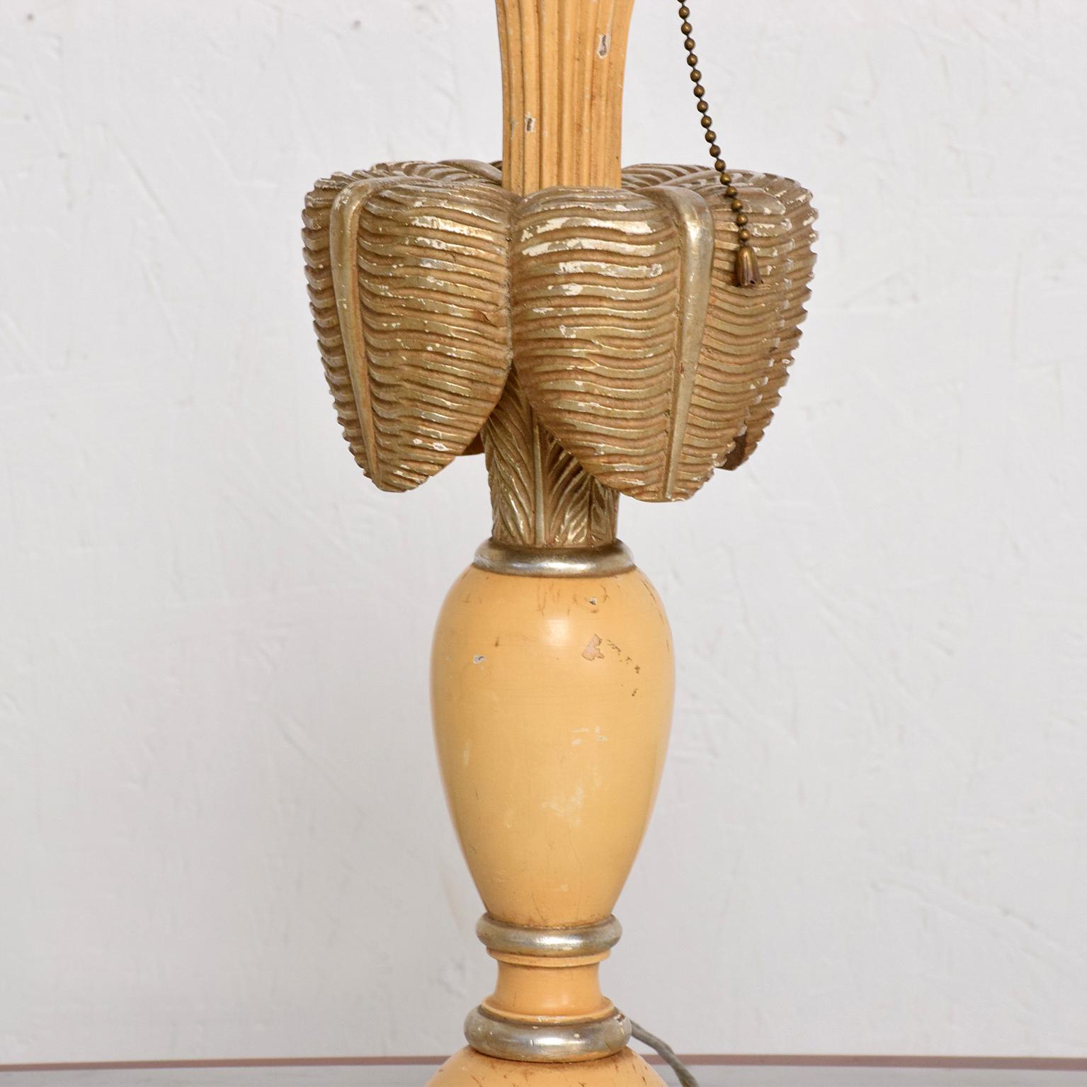 Mid-20th Century 1940s French Art Deco Dainty Table Lamps Painted Mahogany 