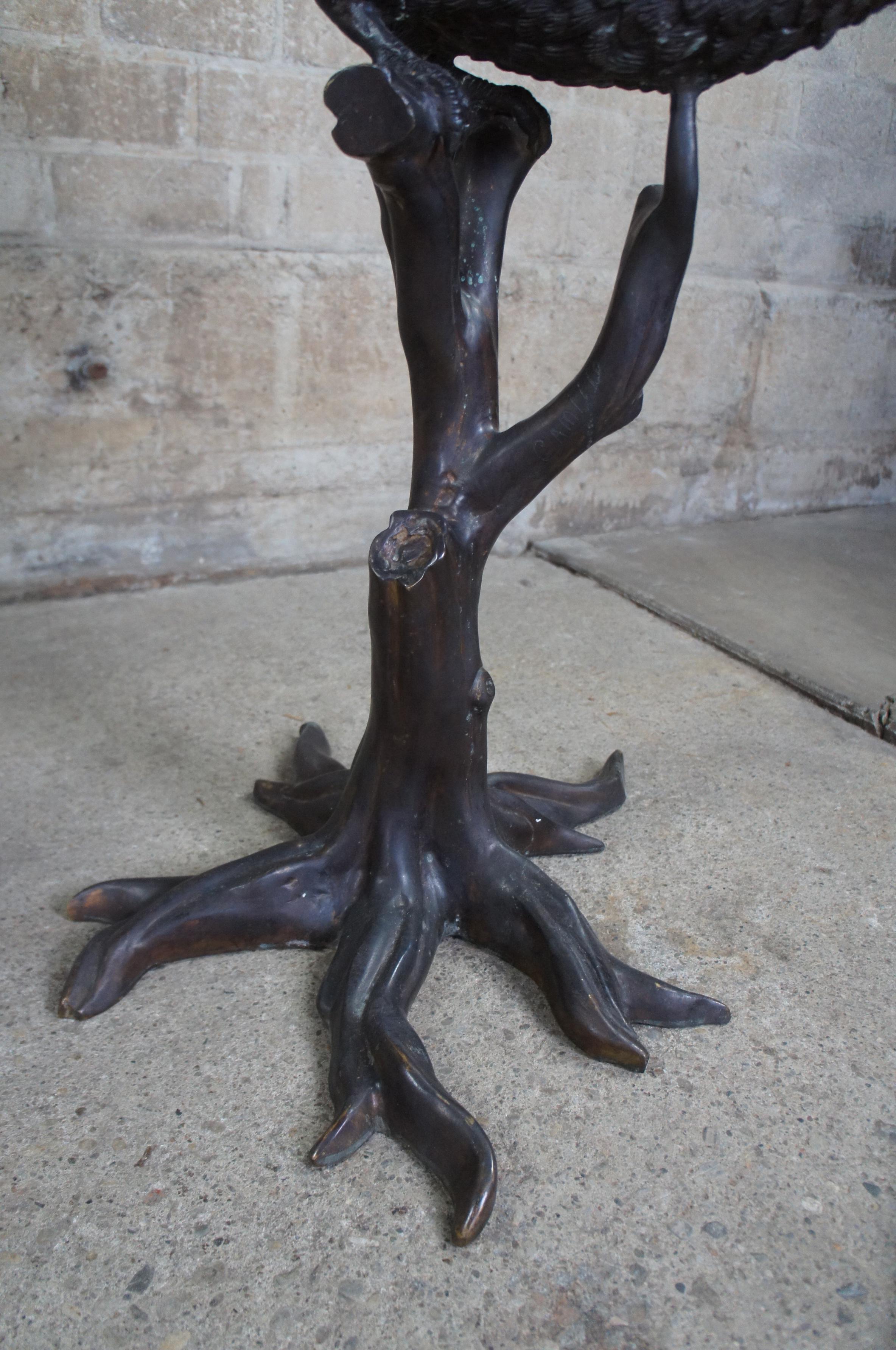 Pareja de esculturas de loros franceses Art Decó en bronce a tamaño natural Camille 55 en venta 6