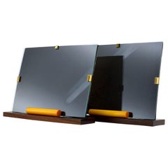French Art Deco Pair of Bakelite and Macassar Photo Frames, 1930