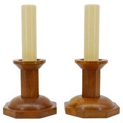 French Art Deco Pair of Candlesticks, 1930, Poor Clares
