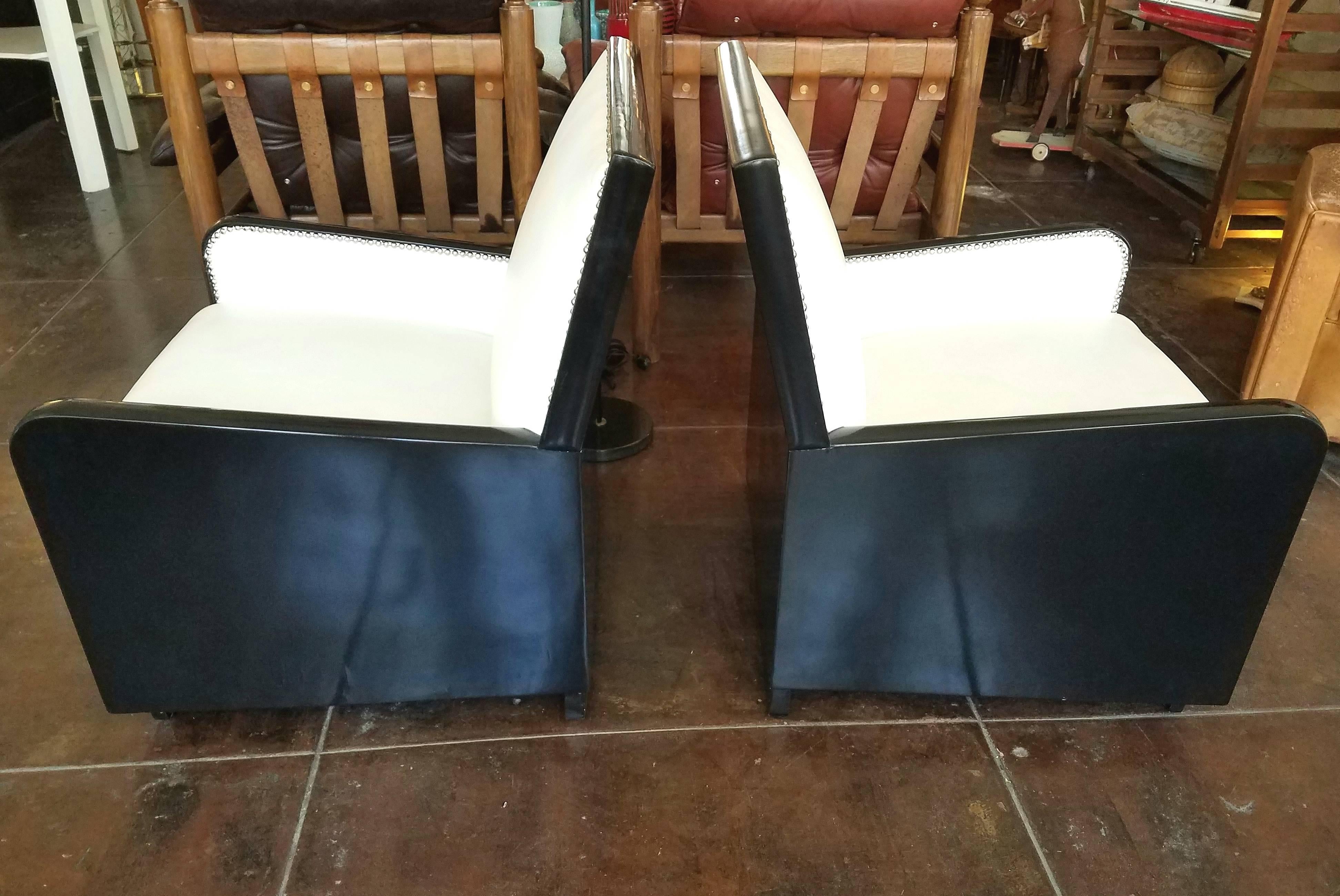 French Art Deco Pair of Chairs In Excellent Condition In Los Angeles, CA