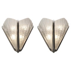 French Art Deco pair of sconces by Genet & Michon