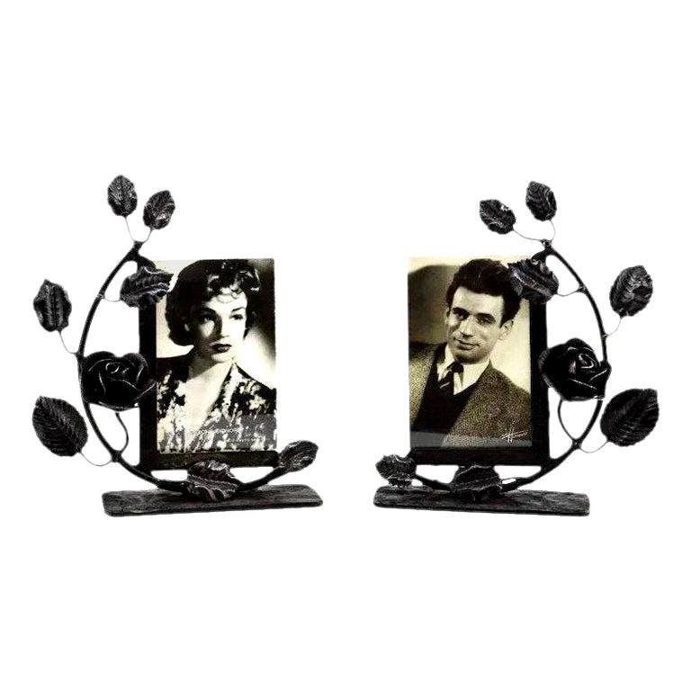 French Art Deco Pair Of Wrought Iron Photo Frames 1930 At French Art Deco Pair Of Wrought Iron Photo Frames 1930 At