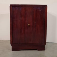 French Art Deco Palisander Revolving Bar from 1930s