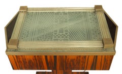 French Art Deco Palisander Wood End Table