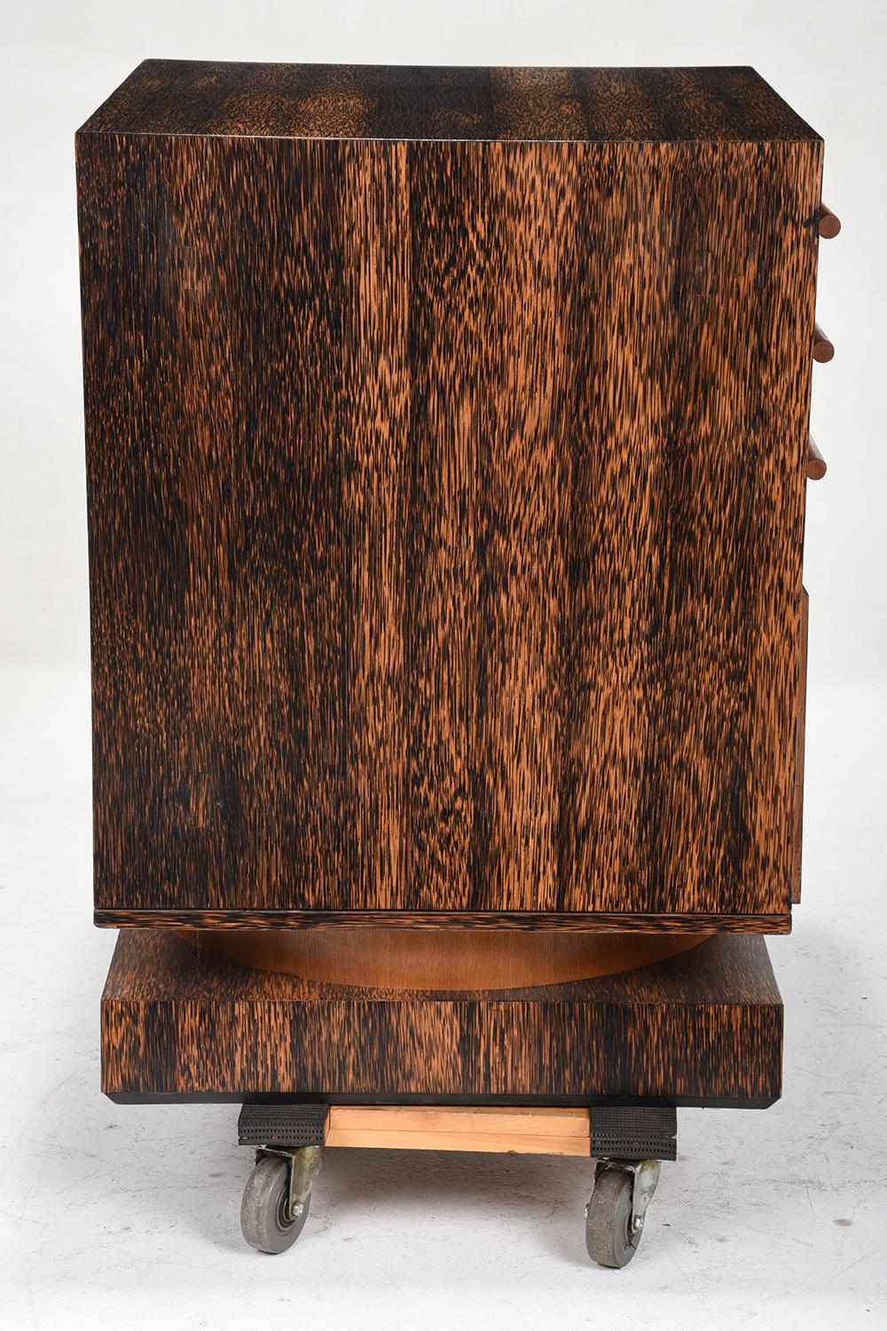 French Art Deco Palmwood Bar Cabinet For Sale 2