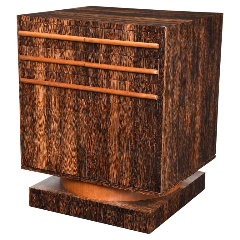 French Art Deco Palmwood Bar For Sale at 1stDibs