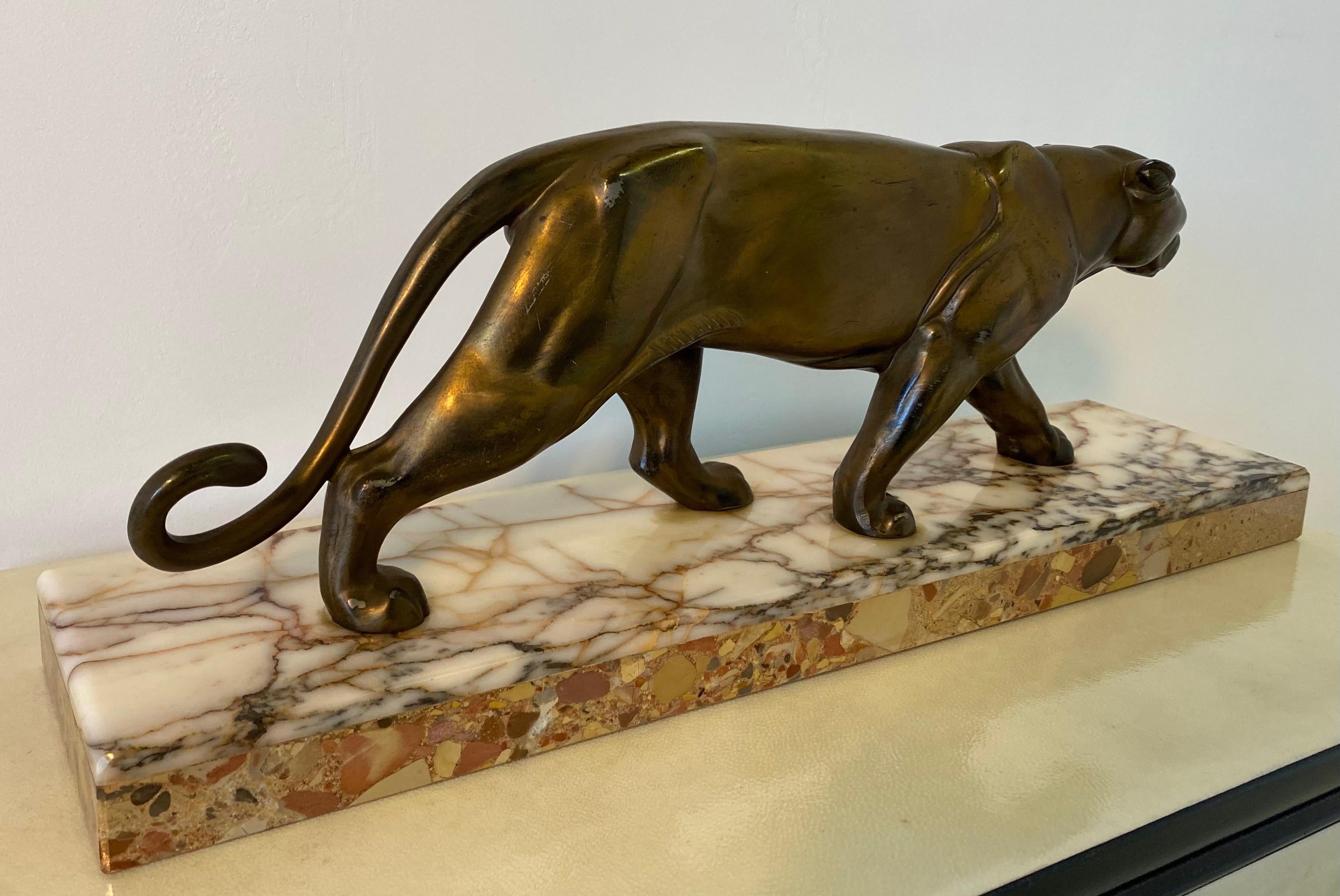 French Art Deco Panther, 1930s In Good Condition For Sale In Meda, MB