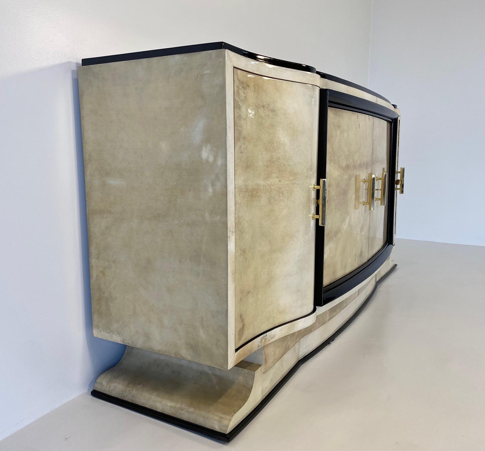 Mid-20th Century French Art Deco Parchment Sideboard, 1930s