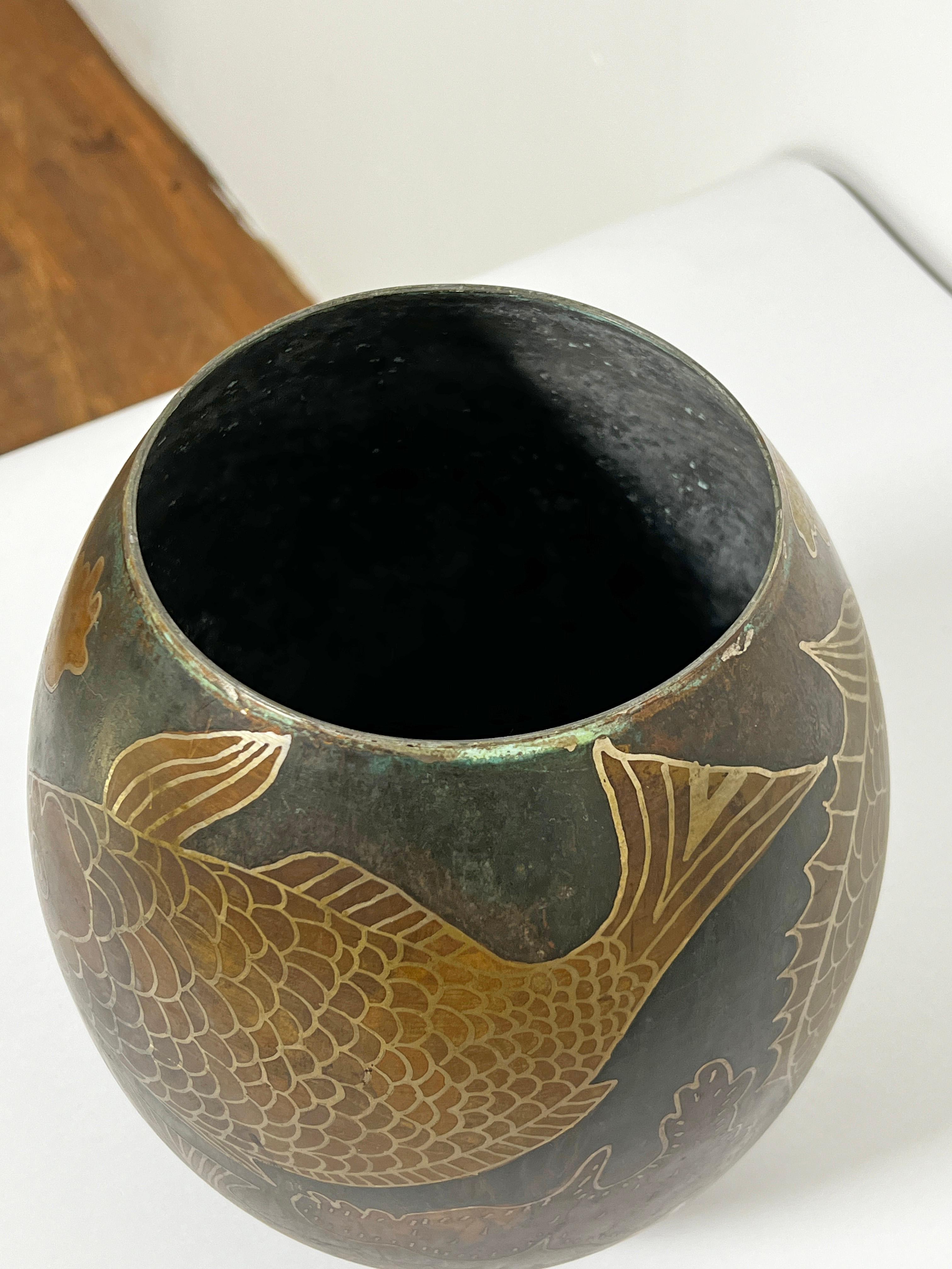 Rame Vaso francese Art. Paul Louis Mergier 
