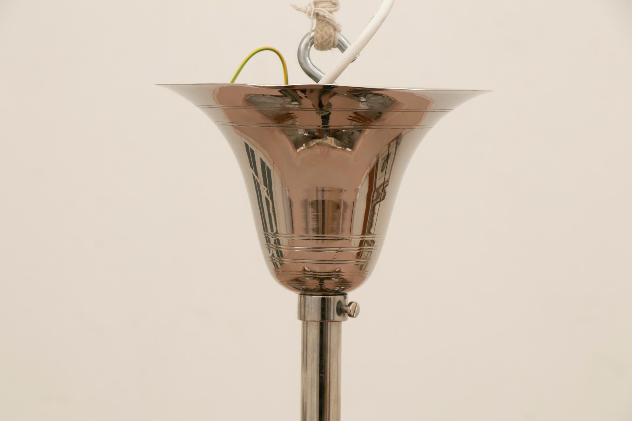 French Art Deco Peach Glass Ceiling Light by Atelier Petitot, circa 1930 For Sale 2