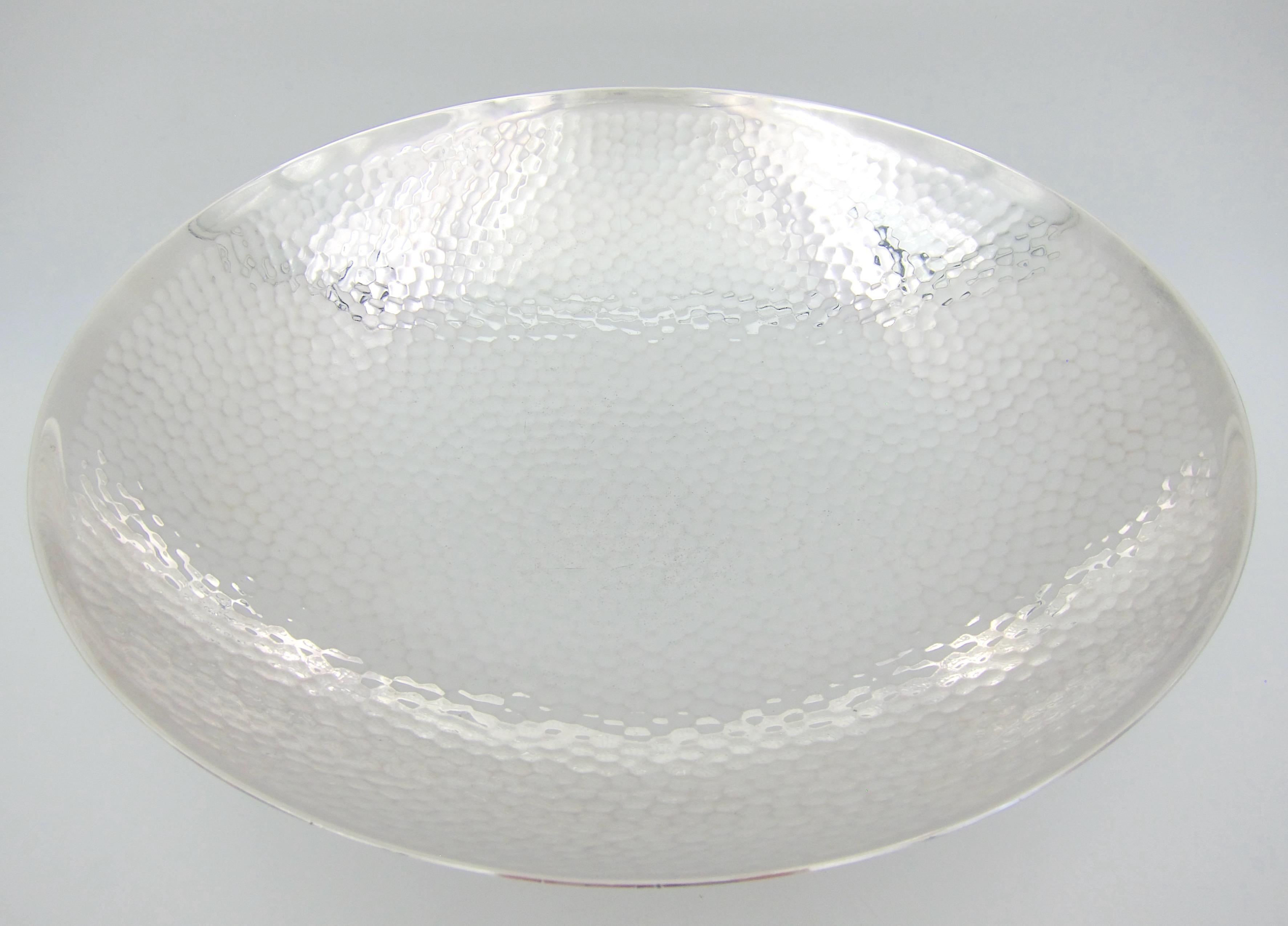 French Art Deco Pedestal Bowl in Silver-Plate by L'Orfèvrerie Brille of Paris 3